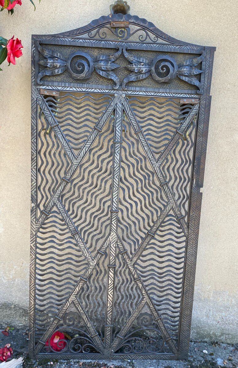 Porte Art Déco En Fer Forgé