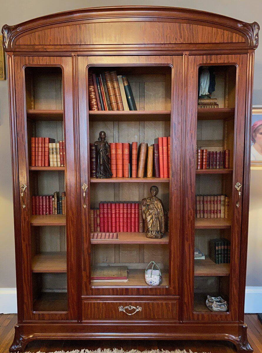 Bibliothèque, Vitrine Ecole De Nancy, Art Nouveau